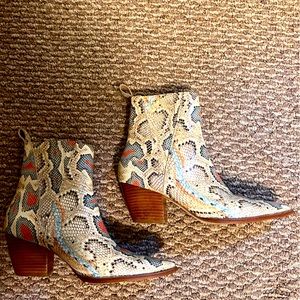 Matisse Ankle Snakeskin Boots
